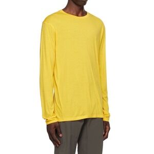 Arcteryx Veilance Frame Wool Blend Long Sleeve Crew Neck TShirt Yellow Mens XL
